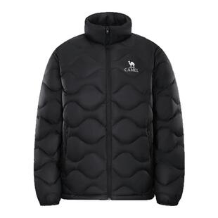 骆驼户外羽绒服2025秋冬男款轻薄高蓬抗静电立领外套抗撕裂保暖女