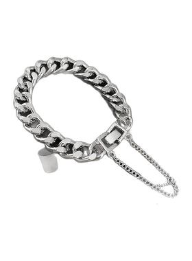 欧美ins合金个性嘻哈手链男女