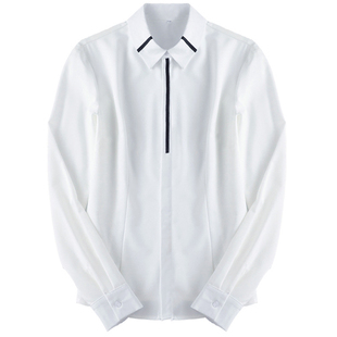 职业衬衫女早秋修身长袖白色衬衣气质夏短工作服商务正装加绒上衣