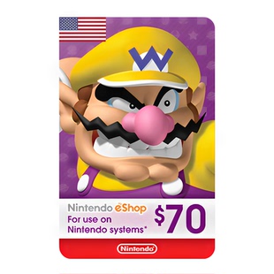 Nintendo eShop credit USD70美金充值卡 美版任天堂Switch点卡
