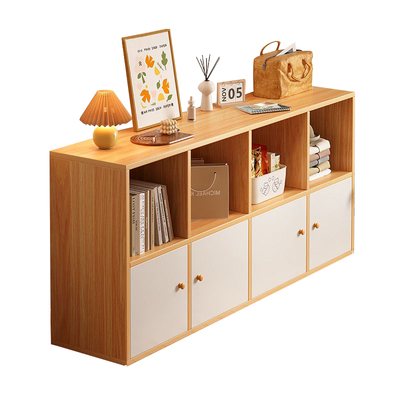 实木书架置物架落地靠墙组合