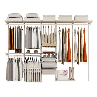 福倍斯衣柜金属框架定制开放式衣帽间架子组装壁挂式落地砌墙衣橱