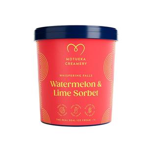 Motueka Creamery莫图依卡新西兰进口西瓜青柠味雪芭0脂冰淇淋1L