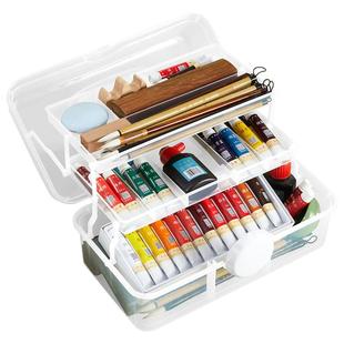 六品堂国画颜料初学者套装小学生中国画颜料用品全套工具毛笔材料12色24色专业水墨画小学生入门美术生专用