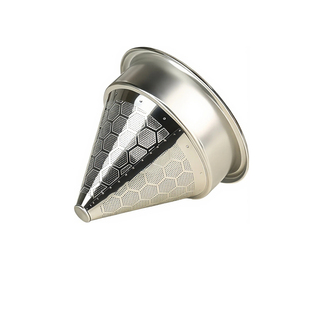 意式咖啡手柄粉碗58mm锥形双层滤网304不锈钢手冲咖啡过滤漏斗