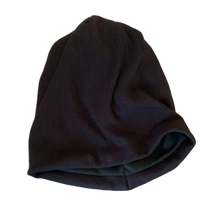 黑色堆堆帽女秋冬日系宽松大头围百搭包头帽时尚显脸小保暖冷帽子