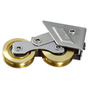 纯铜2008铝合金窗滑轮不锈钢顺滑静音轴承滚轮2078移门轮铜双轮