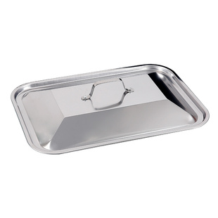 烤鱼盘盖子单卖长方形托盘盖通用烤鱼炉的不锈钢盖方锅盖菜盘盆盖