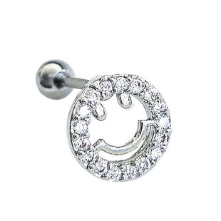 叠戴好看~钛钢耳钉高位耳垂钉养耳洞女镶钻耳蜗钉几何造型耳骨钉