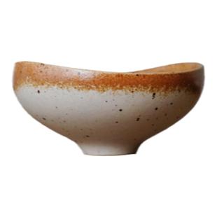 秋野家景德镇日式荷田元宝米饭碗2024新款家用复古粗陶沙拉碗家用