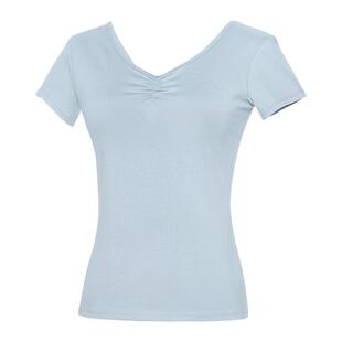 成人舞蹈服短袖上衣新款现代舞练功服芭蕾舞艺考练功服民舞形体服