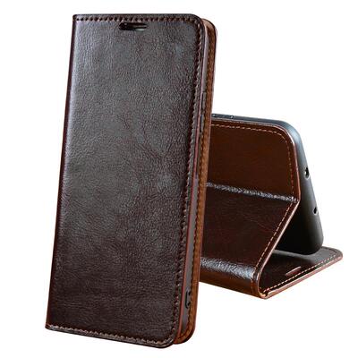 适用苹果17promax真皮翻盖手机壳