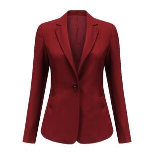 2025兴业行服 兴业银行西装 一粒扣深酒红色黑细条修身小西装外套