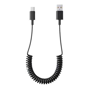 能适carplay弹簧数据线适用苹果iphone华为快充充电线器接口安卓摩托车用carlife车载互联收纳伸缩线户外便携
