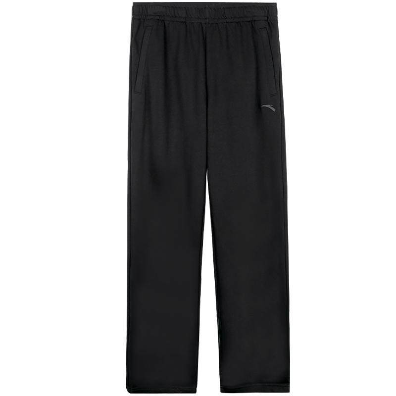 安踏运动裤男黑色垂感春季新款针织卫裤宽松直筒裤速干休闲裤长裤