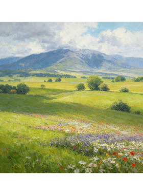 大芬村纯手绘花甸连峰油画