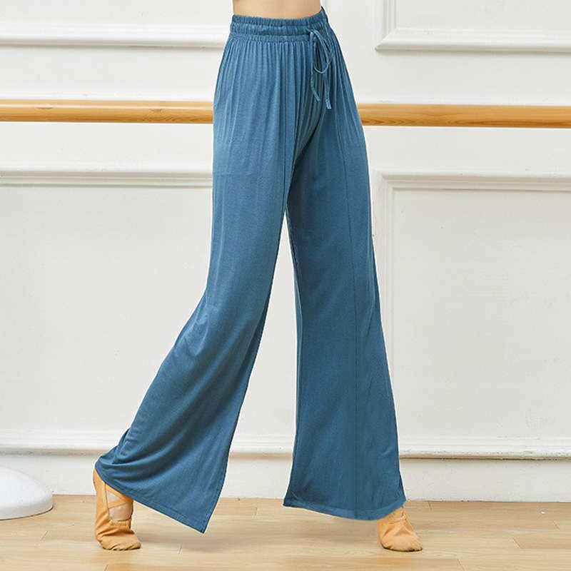 小个子莫代尔跳舞阔腿裤高腰直筒裤宽松显瘦现代舞蹈练功服女瑜伽