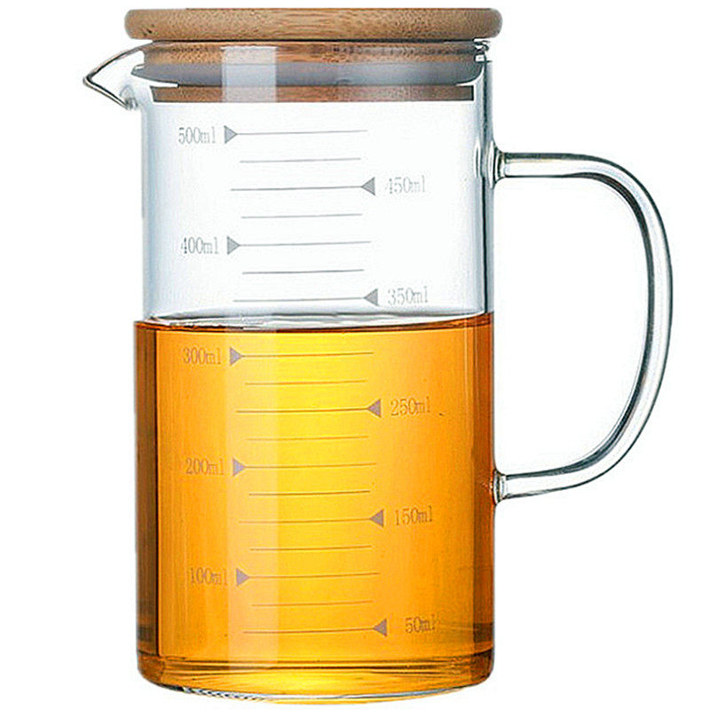 耐热玻璃计量杯厨房微波专用烘焙刻度杯烧杯明火加热不腐蚀牛奶杯