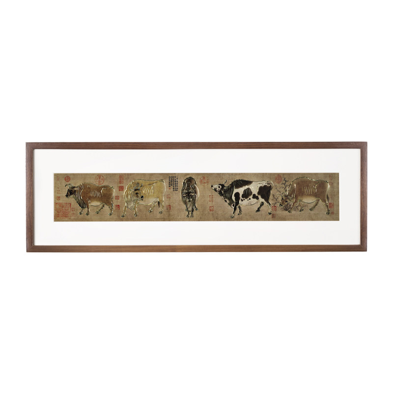 铜师傅《五牛图(桌面)》装饰画