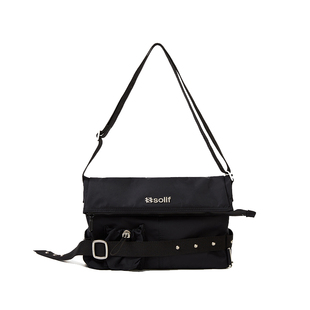 solif信标原创单肩背包邮差斜挎包女男运动包时尚通勤包包折叠