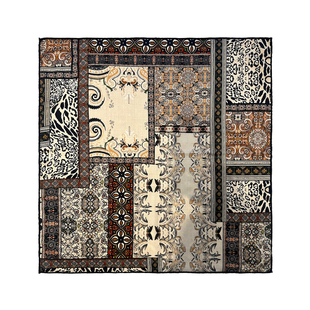 【65cm丝毛方巾】敦煌壁画 双面围巾披肩两用真丝羊毛方巾领巾