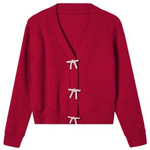 温柔复古甜美别致针织开衫毛衣女设计感上衣外搭外套2025春秋新款