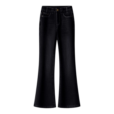 复古蓝微喇牛仔裤女秋冬2025新款