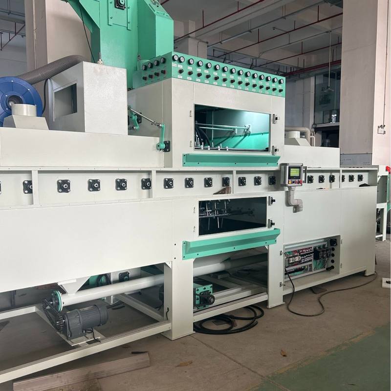 铝型材全自动双面喷砂机别墅大门护栏两面同时喷砂用智能高效