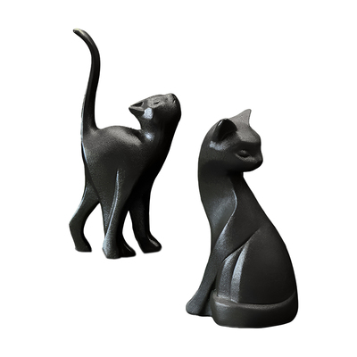 高级感设计艺术姿态猫摆件