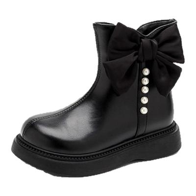 真皮女童鞋公主马丁短靴儿童皮靴