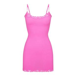 IAMUBABA现货skims蕾丝花边吊带收腰连衣裙性感辣妹纯欲风短裙女