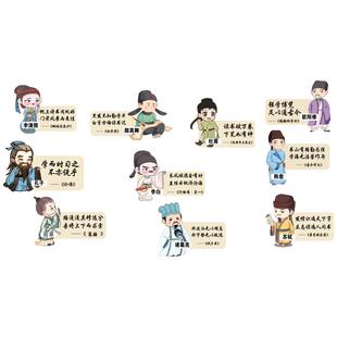 班级布置教室装饰名人言警句文化墙贴书香古诗词初高中黑板报自习