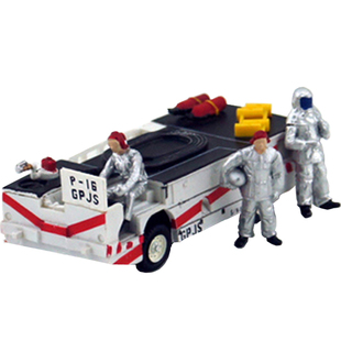 HHC0004 1/72 美国海军甲板船员和消防车 3个消防员 海军地勤场景