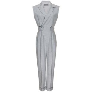 OBEG欧碧倩通勤羊毛收腰无袖连体裤冬高腰九分裤10424013