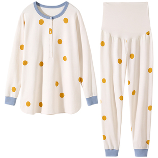 孕妇睡衣秋冬月子服纯棉吸汗产妇哺乳母婴家居服秋衣秋裤套装