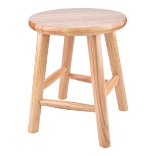 实木凳橡木凳子原木小板凳方凳家用餐桌凳矮凳儿童图案圆凳换鞋凳