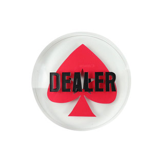 德州扑克DEALER庄码庄家位庄牌all in梭哈压牌片全押大号水晶玻璃