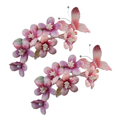 古风汉服边夹绢花头饰