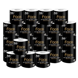 中顺洁柔纸巾黑face卷纸180g/卷装韧性家用4层正品厕纸卫生纸