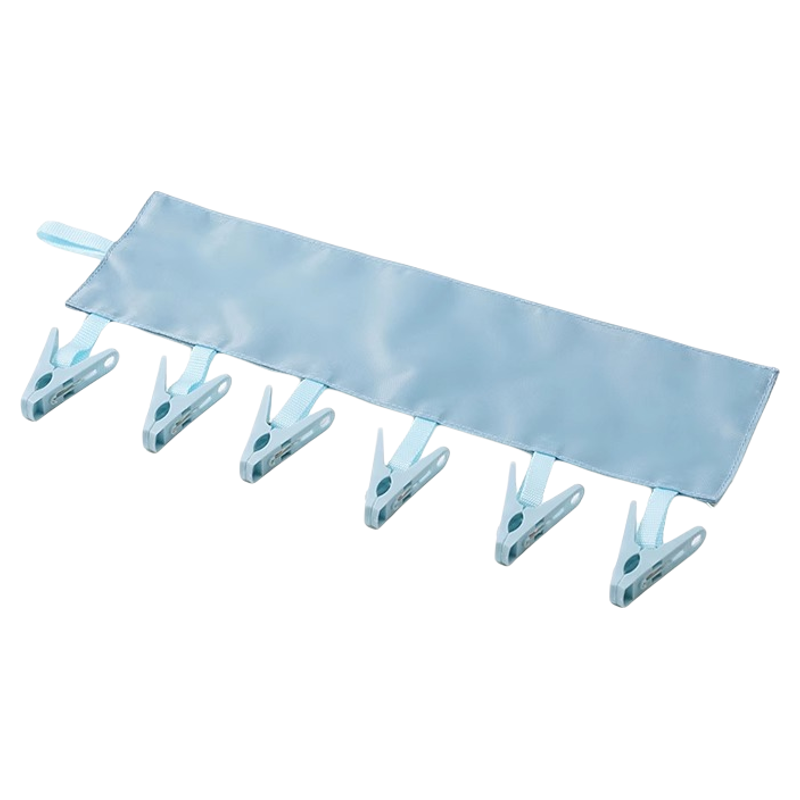 旅行折叠衣架便携式布艺晾晒衣夹子旅游出差酒店出游内衣袜子挂架