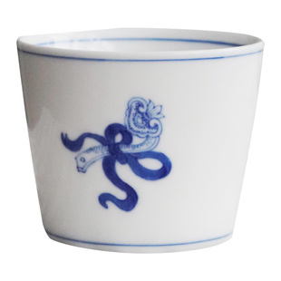 择学家小蓝杯系列G 手绘青花陶瓷水杯咖啡杯猪口杯 定制款中式