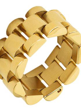 女钛钢小众不掉色戒指