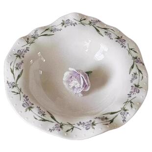 法式ins陶瓷精致甜品菜西餐盘复古薰衣草风格高级质感盘子家用碟