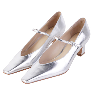 IORE理想矿石设计师原创2025早春新款简洁锐利高跟方头玛丽珍单鞋