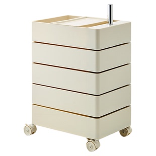 德国Cheei|移动旋转柜桌下收纳柜零食化妆品收纳小推车抽屉边柜子