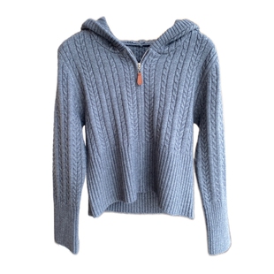 AMR UU◆巨洋气 慵懒时髦显瘦绞花针织连帽开衫毛衣女外套秋冬新