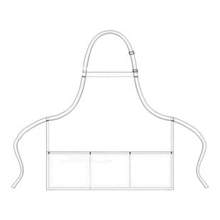 围裙韩版时尚家居厨房餐厅短款挂脖子围腰男士酒店咖啡馆工作服女