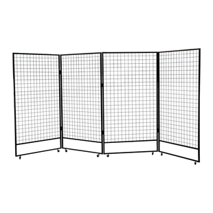 白色网片网格挂钩货架饰品架展会网格铁丝网上墙多功能网格置物架