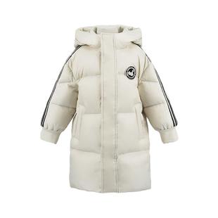 韦氏男女童极寒加厚中长款冬季新款亲子装儿童运动羽绒服