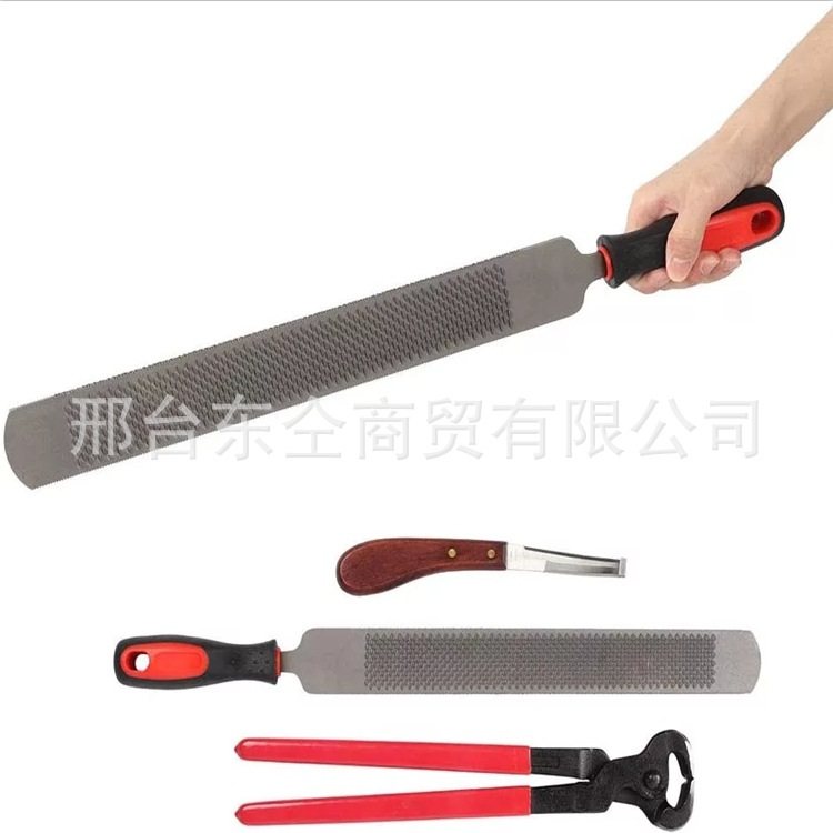 跨境亚马逊修蹄工具14寸套装修蹄钳三件刀马蹄剪锉马房蹄马蹄